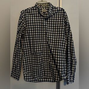 J. Crew Blue and White Checkered Button Down Shirt